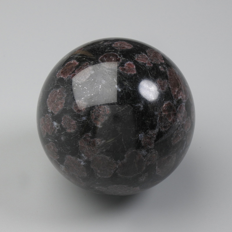 Garnet Sphere in Matrix, Natural Stone - Souvenir, Diameter 55–60 mm ±, Assorted Sizes, Weight from 400 g (price per 100 g)