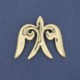 Brooch pendant 'Swallow' in golden hue 57×46 mm+