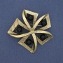 Brooch Accent Agate, gold-toned metal, 60mm+