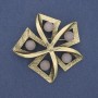 Brooch Accent Rose Quartz Gold-tone Metal 60mm+
