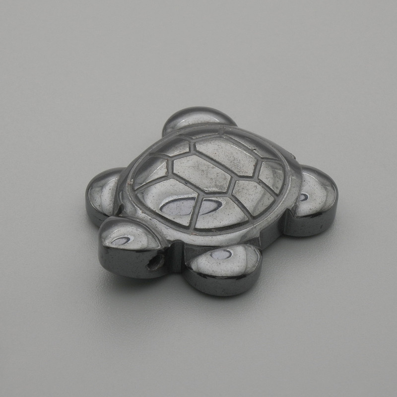 Turtle Hematite Pendant 28x22mm+