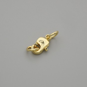 Carabiner Clasp 12×5 mm ± Gold-Tone Metal