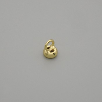 Price per 1 pc. Gold-tone bead cap end for beads, diameter 4.5×1 mm ± hole diameter 2.5 mm+