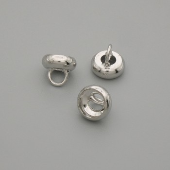 Price per 1 pc. Bead cap end cap for beads, silver-colored metal, 7×1 mm diameter ±, hole diameter 3 mm+