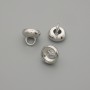 Price per 1 pc. Bead cap end cap for beads, silver-colored metal, 7×1 mm diameter ±, hole diameter 3 mm+