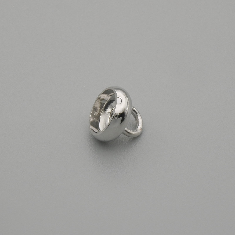 Bead Cap Finding - Cap for Bead, Silver Color, 8×1 mm diameter ±, hole diameter 3 mm