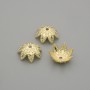 Bead cap findings for beads, gold-colored metal, 8.5 mm diameter ±, 0.8 mm hole diameter ±, packaged 10 pcs