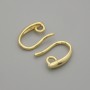 Gold-tone ear wires for earrings 14×2 mm ± pair