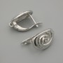Ear Wires for Earrings, Silver-Tone Metal, 16.5×10 mm ± Pair