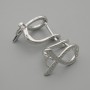 Ear wires for earrings, silver-toned metal, 16x11 mm ±, pair