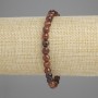 Hessonite Garnet Bracelet with Faceted Beads, 6 mm Diameter, 18 cm Length, Stretch