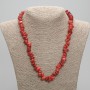 Coral Chip Necklace, chip sizes 7–12×4 mm and 5–6 mm, 5 mm+, length 50 cm ± with clasp