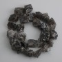 Smoky quartz beads, unpolished stones, diameter 15–20×8–20 mm, length 40 cm ±