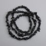 Black Tourmaline Chips Beads, diameter 5-12×2-8 mm, length 78 cm ±