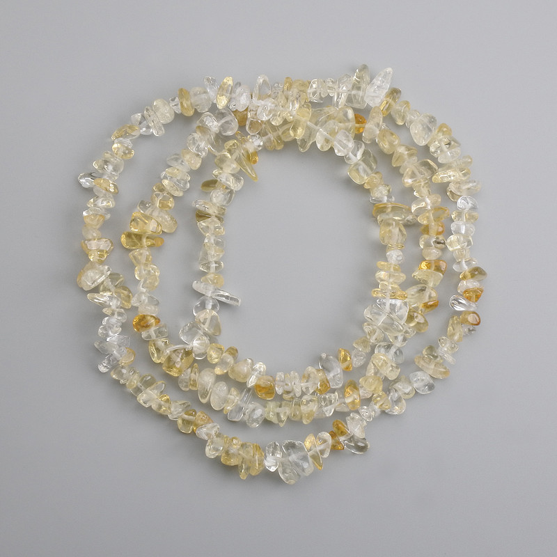 Citrine chip beads, 6–12×3–6 mm, length 75 cm +
