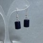 Aventurine Earrings 'Night of Cairo' Cylinder 12×9 mm, length 34 mm