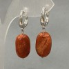 Sponge Coral Earrings, Oval, 18×11 mm diameter, length about 35 mm