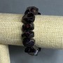 Garnet Bracelet with Faceted Beads, 15–21×9–14 mm, 18 cm length, stretch (with natural imperfections)