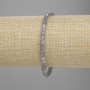 Labradorite faceted cube bracelet, 4x4 mm cubes, 18 cm length, stretch