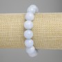 Aquamarine bracelet with smooth beads, 12 mm diameter, 18 cm length ± stretch