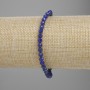 Lapis Lazuli Bracelet with Faceted Beads, 4 mm Diameter, 18 cm Length, Stretch Cord