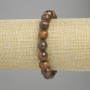 Tiger's Eye Bracelet with Faceted Beads, 10 mm Diameter, 18 cm Length, Stretch