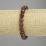 Garnet Hessonite Bracelet with Faceted Beads, 8 mm Diameter, 18 cm Length ± Stretch
