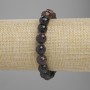 Garnet bracelet with faceted beads, 10 mm diameter, 18 cm length, stretch bracelet
