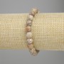 Pisolite bracelet with faceted beads, 8 mm diameter, 18 cm length, stretch