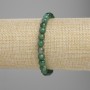 Emerald bracelet with smooth beads, 6 mm diameter ±, 18 cm length ±, elastic