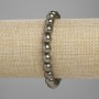 Pyrite Bracelet — Smooth Beads, 8 mm Diameter ±, 18 cm Length ±, Stretch
