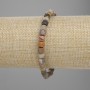Jasper Faceted Cube Bracelet, 5×5 mm beads, 18 cm length, stretch