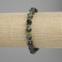 Bracelet Ocean Jasper Faceted Diamond-Shaped Beads 7×7 mm +/- Seed Beads 3 mm, Length 18 cm +/- Stretch
