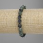 Ocean Jasper Bracelet, Multifaceted 8x7 mm Beads, 18 cm Long, Stretch