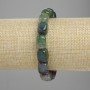 Agate slab bracelet, 11–13 mm, 5×8 mm, 5–9 mm ±, length 18 cm ±, stretch