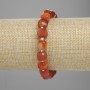 Agate Faceted Cube Bracelet, 8×8 mm cube size, 3 mm seed beads, length 18 cm ±, stretch