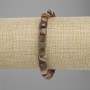 Faceted Agate Cube Bracelet, 6x6 mm, 18 cm length, stretch