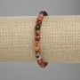 Stretch Bracelet with Faceted Agate Beads, 6mm Diameter, 18 cm Length