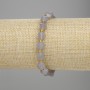Smoky Agate Bracelet with Faceted Diamond-Shaped Beads, 8×7 mm diameter, 18 cm length, stretch