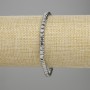 Hematite Cube Bracelet 4×4 mm ± Silver Color, Length 18 cm ± Stretch