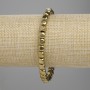 Hematite Cube Bracelet, 5x5 mm cube beads, 5 mm diameter, golden color, length 18 cm ±, stretch