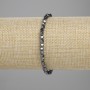 Hematite Faceted Bracelet, 3.5×4 mm Diameter, 18 cm Length, Stretch