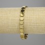 Hematite Coin Bracelet 8mm ± Gold Color, Length 18cm ± Stretch