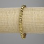 Hematite Faceted Bead Bracelet 6mm ± Golden Color, Length 18 cm ± Stretch