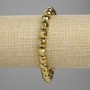 Hematite bracelet with faceted beads 8 mm ±, golden color, length 18 cm ±, elastic