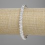 Lava bracelet with a silver-plated finish, porous rondel beads 6x4.5 mm, length 18 cm, stretch
