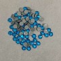 Rhinestones, cold-fixation, intense blue color, 5 mm diameter, pack 290 g (±)