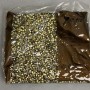 Gray rhinestones, diameter 4 mm, packaging 75 g (±)