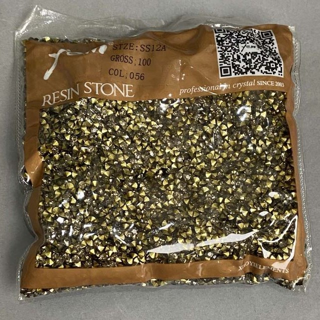 Gray Rhinestones, 3 mm diameter ±, Packaging 105 g (±)