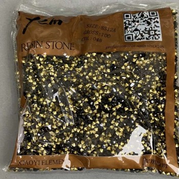 Black rhinestones, 3 mm diameter, packaging 105 g (±)
